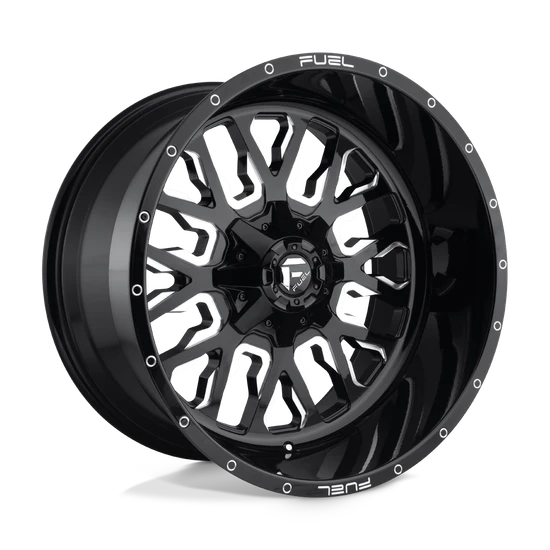 Fuel 1PC D611 STROKE 8X180 22X10 -18 GLOSS BLACK MILLED