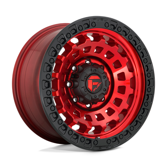 Fuel 1PC D632 ZEPHYR 6X135 17X9 +1 CANDY RED BLACK BEAD RING