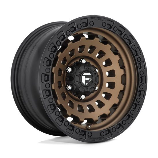 Fuel 1PC D634 ZEPHYR 8X170 17X9 +1 MATTE BRONZE BLACK BEAD RING