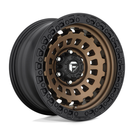 Fuel 1PC D634 ZEPHYR 8X180 17X9 +1 MATTE BRONZE BLACK BEAD RING