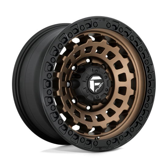 Fuel 1PC D634 ZEPHYR 8X165.1 18X9 -12 MATTE BRONZE BLACK BEAD RING
