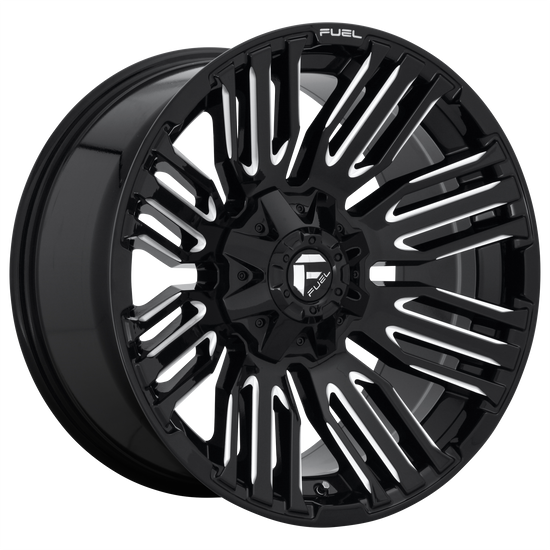 Fuel 1PC D649 SCHISM 8X180 20X9 +1 GLOSS BLACK MILLED