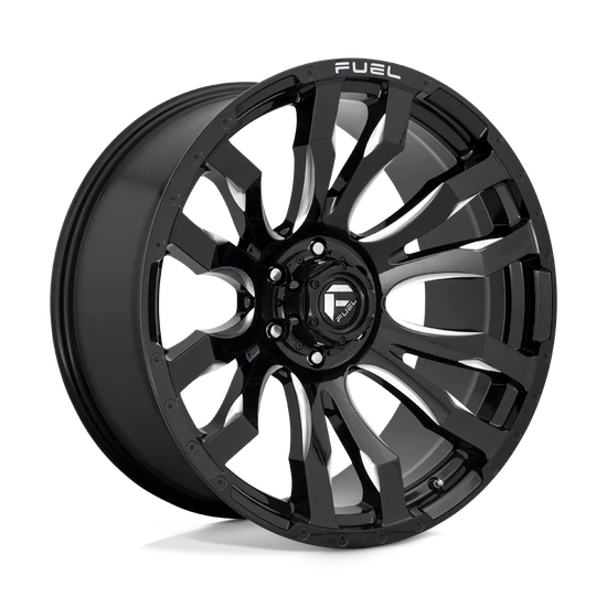 Fuel 1PC D673 BLITZ 8X170 22X10 -18 GLOSS BLACK MILLED