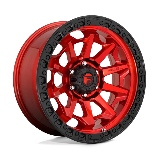 Fuel 1PC D695 COVERT 5X150 17X9 +1 CANDY RED BLACK BEAD RING