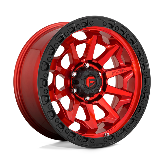 Fuel 1PC D695 COVERT 5X127 18X9 +1 CANDY RED BLACK BEAD RING