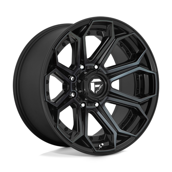 Fuel 1PC D704 SIEGE 5X139.7 22X10 -18 GLOSS MACHINED DOUBLE DARK TINT
