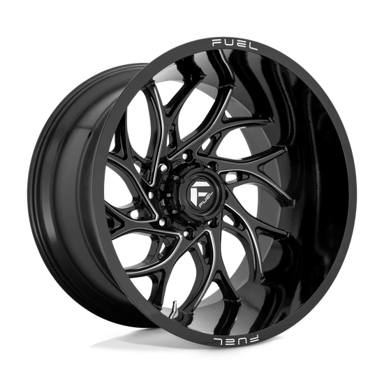 Fuel 1PC D741 RUNNER 6X135 22X10 -18 GLOSS BLACK MILLED