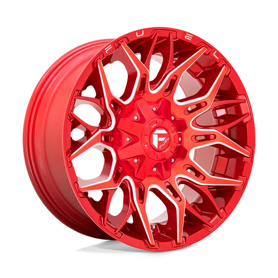 Fuel 1PC D771 TWITCH 8X165.1 20X9 +1 CANDY RED MILLED