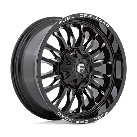 Fuel 1PC D795 ARC 8X180 22X12 -44 GLOSS BLACK MILLED