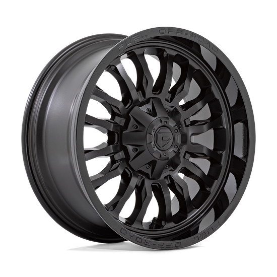 Fuel 1PC D796 ARC 8X165.1 22X10 -18 MATTE BLACK WITH GLOSS BLACK LIP
