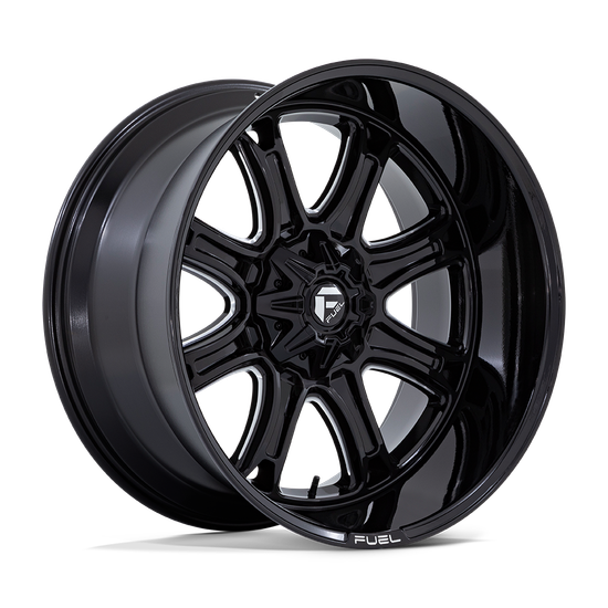 Fuel 1PC DARKSTAR 8X165.1 22X10 +10 GLOSS BLACK MILLED
