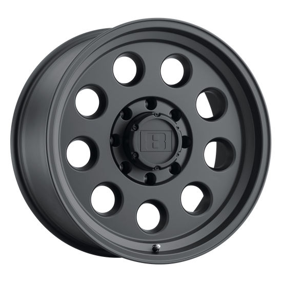 Level 8 HAULER 5X114.3 15X6 +0 MATTE BLACK