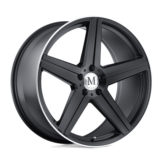 Mandrus ESTRELLA 5X112 19X9.5 +50 MATTE BLACK W/ MACHINED LIP