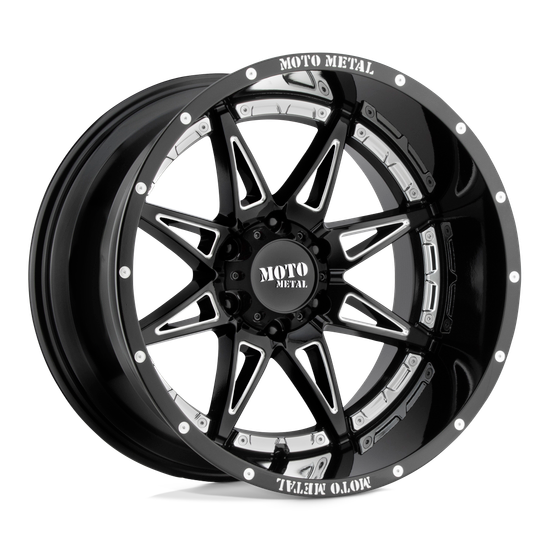Moto Metal MO993 HYDRA 5X127 20X9 +0 GLOSS BLACK MILLED