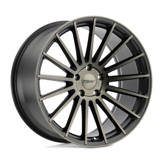 TSW LUCO 5X112 17X8 +42 MATTE BLACK W/ MACHINE FACE & DARK TINT