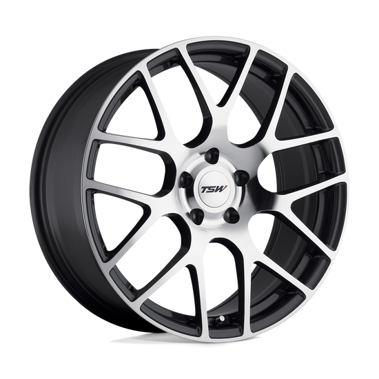 TSW NURBURGRING 5X114.3 18X8.5 +20 GUNMETAL W/ MIRROR CUT FACE