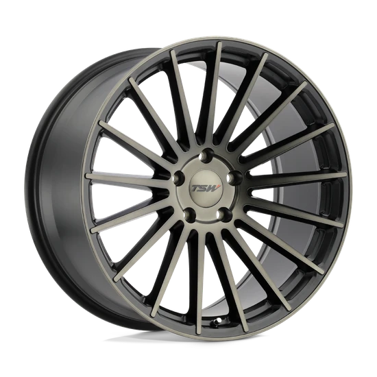 TSW LUCO 5X114.3 18X9.5 +40 MATTE BLACK W/ MACHINE FACE & DARK TINT