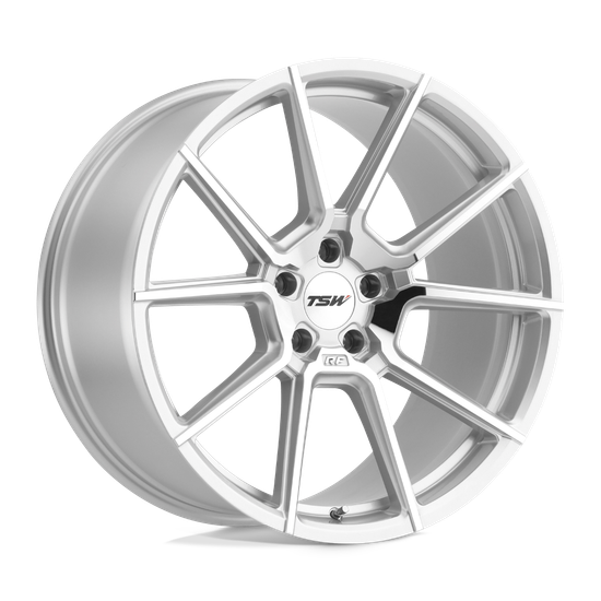TSW CHRONO 5X114.3 20X8.5 +40 SILVER W/ MIRROR CUT FACE