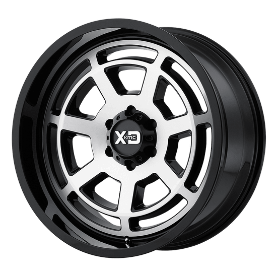 XD XD824 BONES 6X139.7 22X10 -18 GLOSS BLACK MACHINED FACE