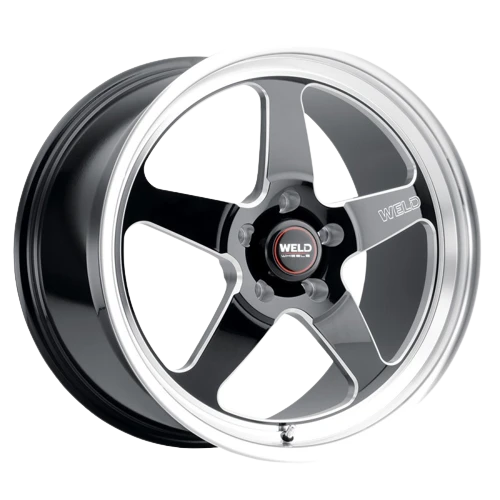 WELD Performance Ventura 6 6x139.7 20x9.5 +28 Gloss Black/Milled Diamond Cut Lip
