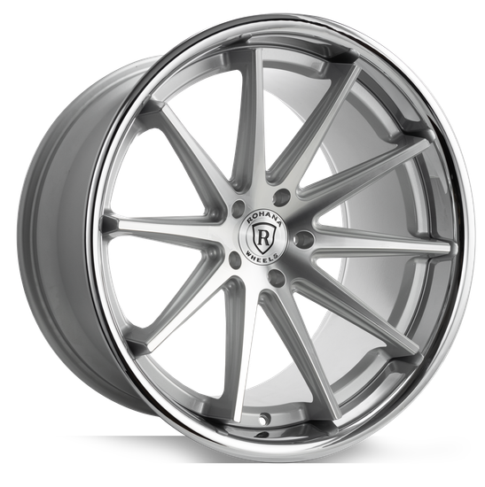 Rohana RFC10 5x120 22x9+30 Machine Silver/Chrome Lip