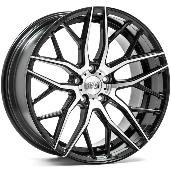 Axe ZX11  5x115 22X9+35 BLACK AND POLISHED FACE