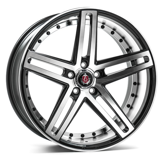 Axe EX20 5x112 20X10+25 BLACK AND POLISHED FACE