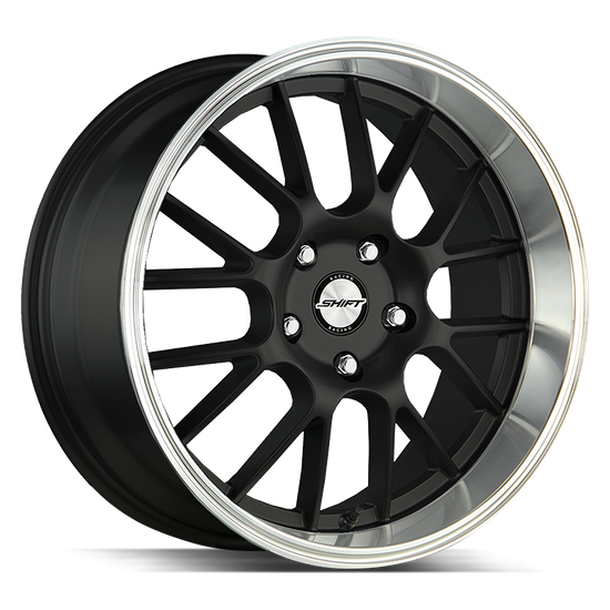 Shift Crank 5x114.3/5x120 18x8.5 +30 Black Polished Lip