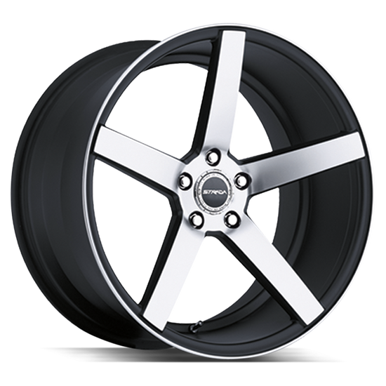 Strada Perfetto 5x120 18x8 +40 Gloss Black Machined