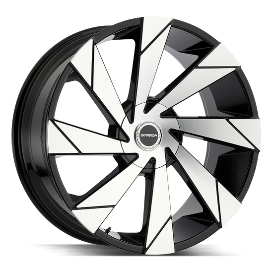 Strada Moto Blank 24x10 +15 Gloss Black Machined