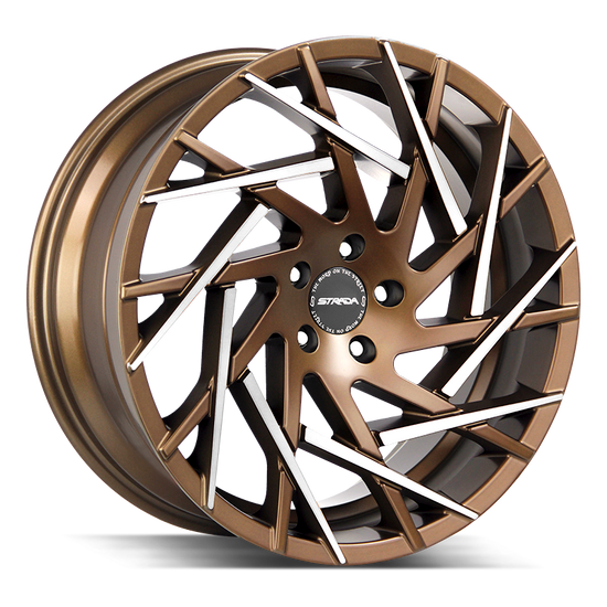 Strada Nido 5x114.3 20x8.5 +35 Bronze Machined Tips