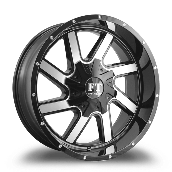 FULL THROTTLE FT1 6x135/6x139.7 22x12-44 BLACK / MACHINED