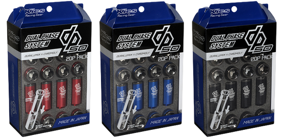 Kyo-Ei DUAL PHASE SYSTEM DP50 LUG NUT SET 12X1.50 BLACK 20 PCS
