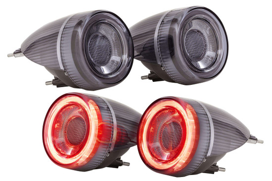 Morimoto XB LED Tail Lights: Ferrari F430 (05-10) (Set/Smoked) LF357