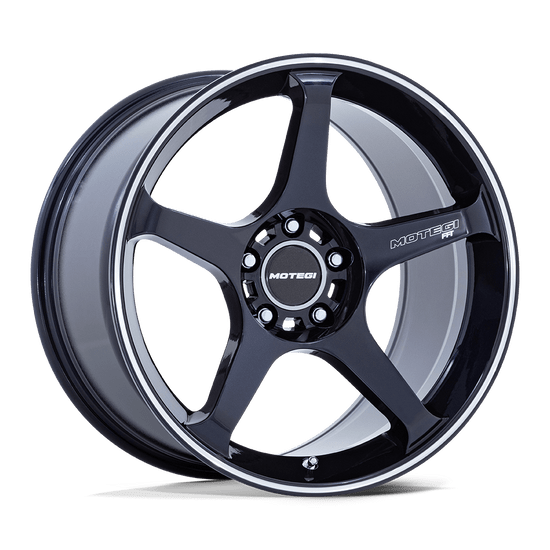 Motegi MR159 BATTLE V 5X100 18x8.5 +30 OBSIDIAN BLUE W/ MACHINED LIP STRIPE