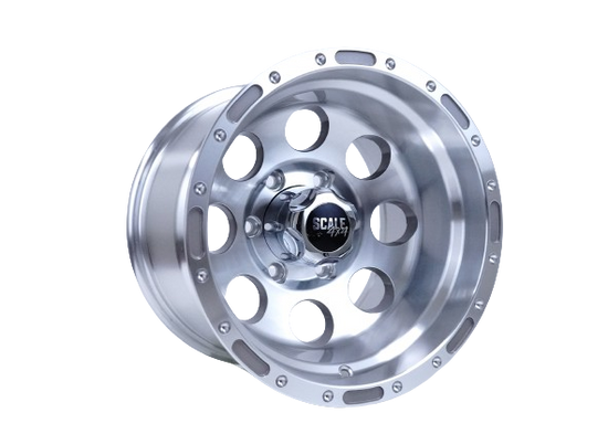 Scale 4X4 S52 6x139.7 15x10 -46 Silver w/Machined Face