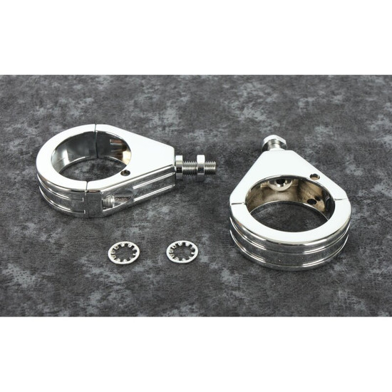 Bikers Choice Chrome Grooved 41MM Clamp With 5/16-18 Stud Universal Custom Pr - 482426 User 1