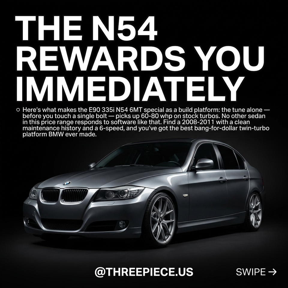 BMW E90 335i N54 6MT Build Guide: Mod Order That Works