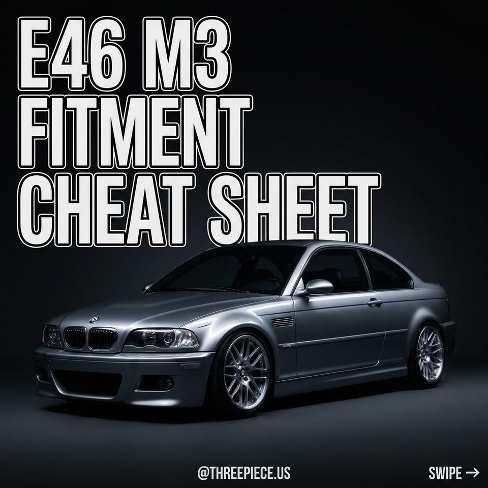E46 M3 Wheel Fitment Guide: Square vs Staggered Setups