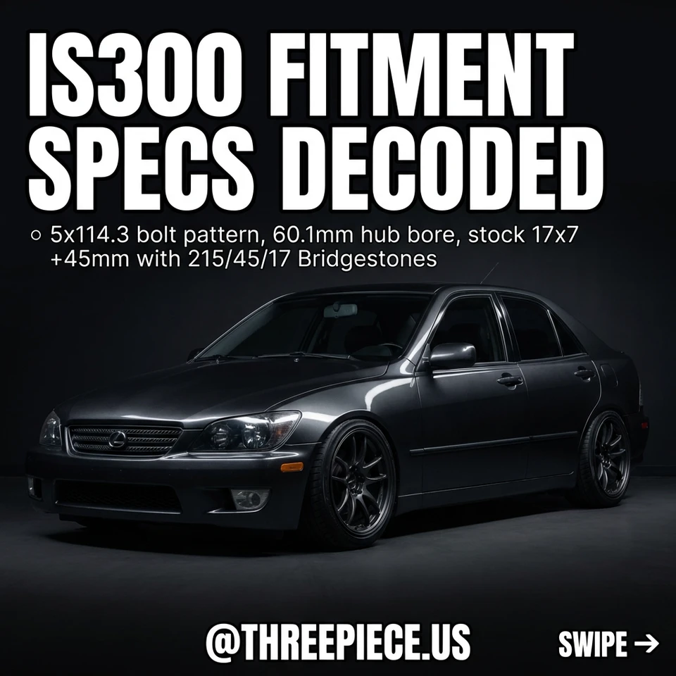 Lexus IS300 Wheel Fitment Guide: JDM Specs That Actually Work