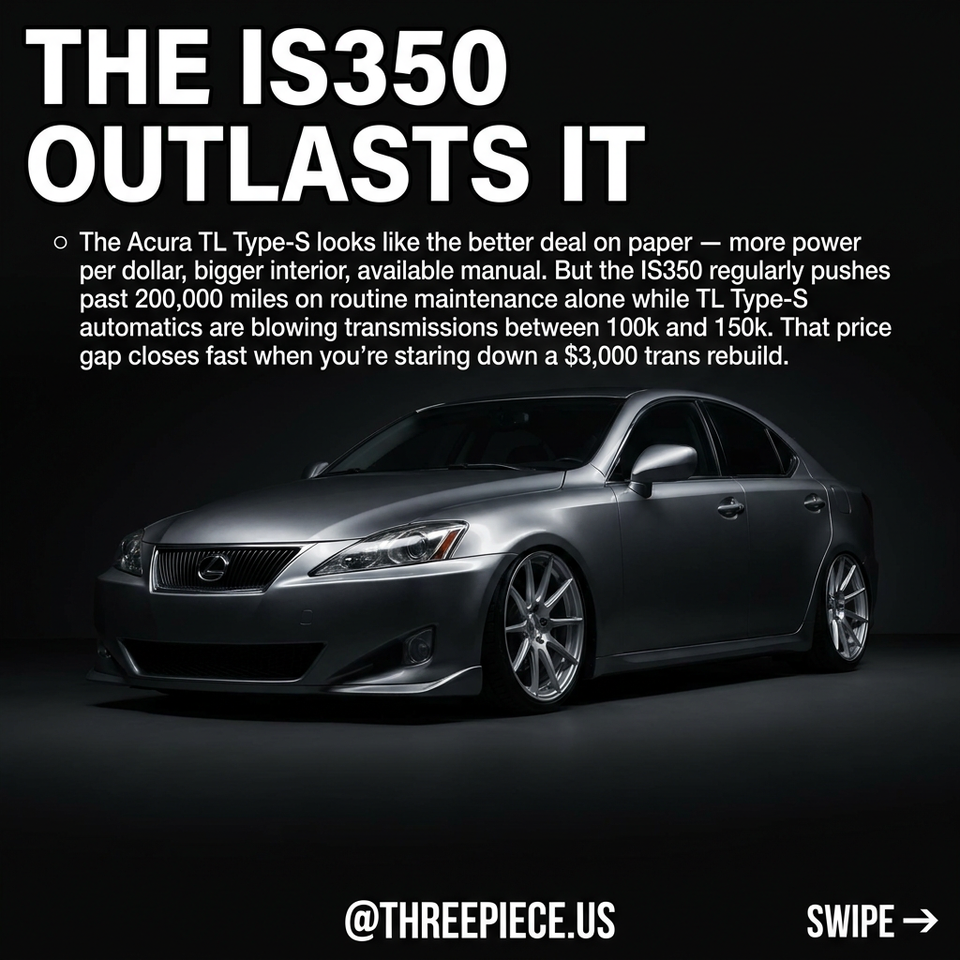 Lexus IS350 vs Acura TL Type-S: Why the IS Wins Long-Term