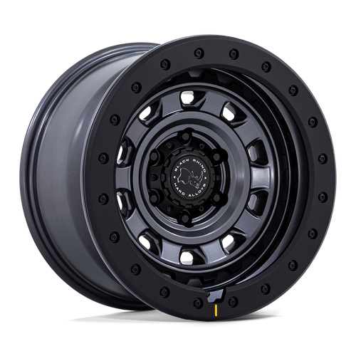 Black Rhino Hard Alloys BR023 XPLORER 6X139.7 17x9 +1 MATTE GUNMETAL W/ MATTE BLACK LIP