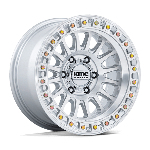 ルミックス14mm2.5 KMC KM552 IMS 6X135 17x8.5 +25 GLOSS SILVER W/ MACHINED FACE