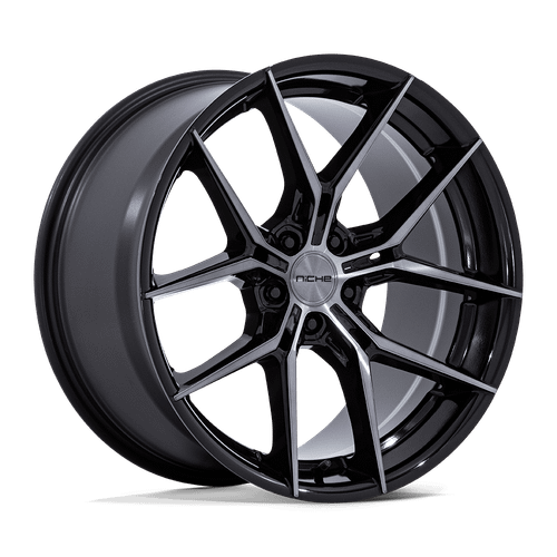 Niche 1PC NC279 PRODIGY 5 5X112 19x9.5 +40 GLOSS BLACK DARK TINTED CLEAR