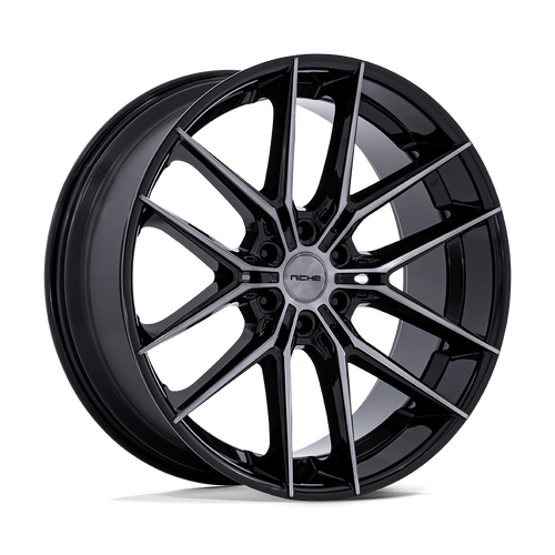 Niche 1PC NC280 PRODIGY 6 6X139.7 22x9.5 +20 GLOSS BLACK DARK TINTED CLEAR