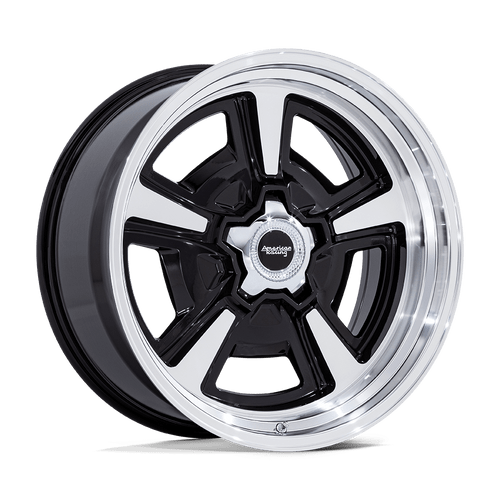 American Racing Vintage VN517 MARAUDER 5X139.7 18x9 +0 GLOSS BLACK MACHINED W/ DIAMOND CUT LIP