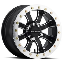 Raceline A71 Mamba 4X137 12x7 10 Black and Machined Ring