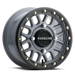 Raceline A93SG Podium 4X156 14x7 10 Grey and Black Ring