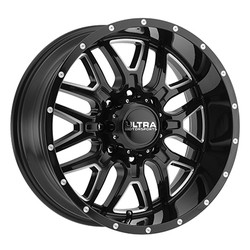 Ultra 203BM Hunter 8x165.1 17x9 +12 Gloss Black w/ Milled Accents