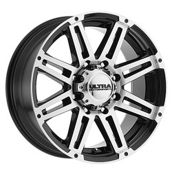 Ultra 226U Machine 8X180 18x9 +25 Gloss Black w/Machined Face